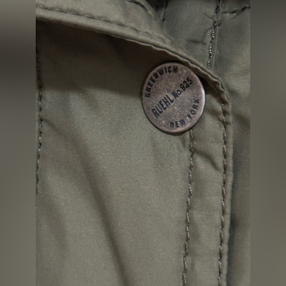 {RUEHL No.925} Down Fill Women's Coat - Sz M - Color Olive Green - Picture 4 of 11